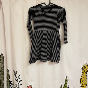 Black & White Striped Tea Collection Dress